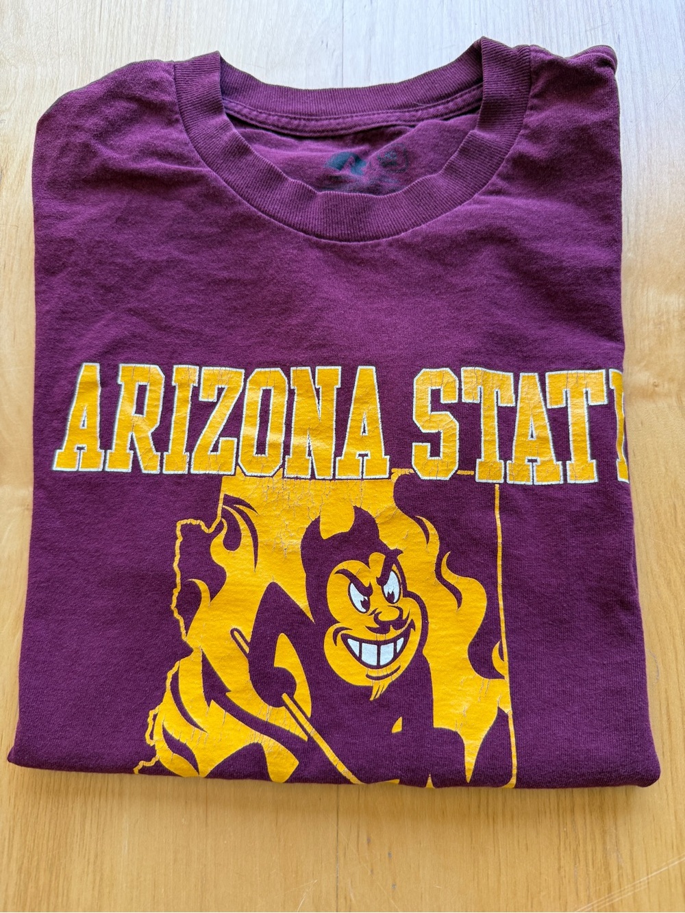 Arizona State Sun Devils T Shirt Large Maroon ASU Graphic NCAA Vintage